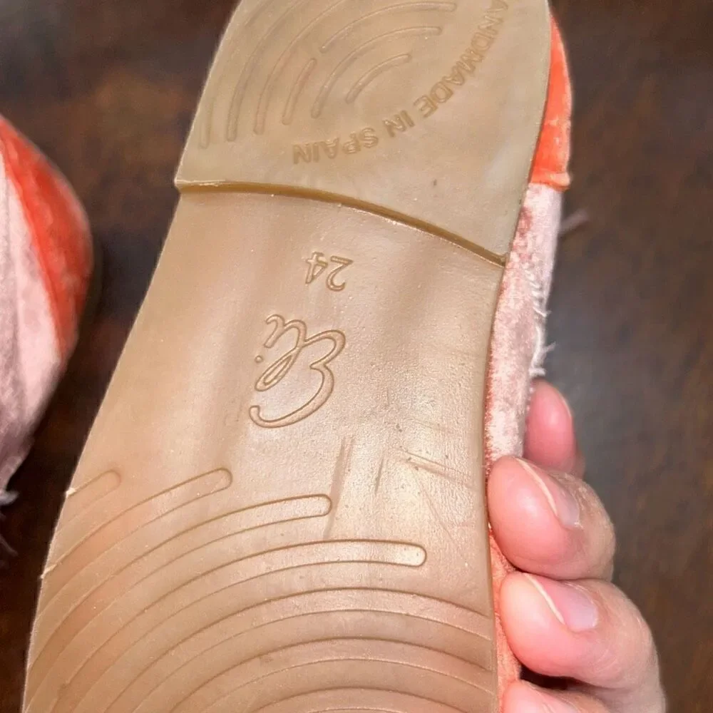 Eli velvet baby boots coral orange sz 24